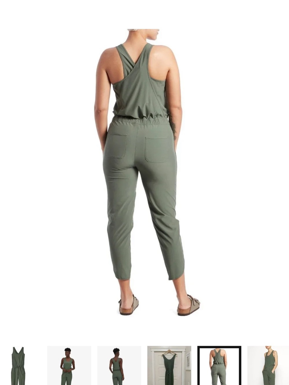 Patagonia Olive Green Sleeveless Jumpsuit